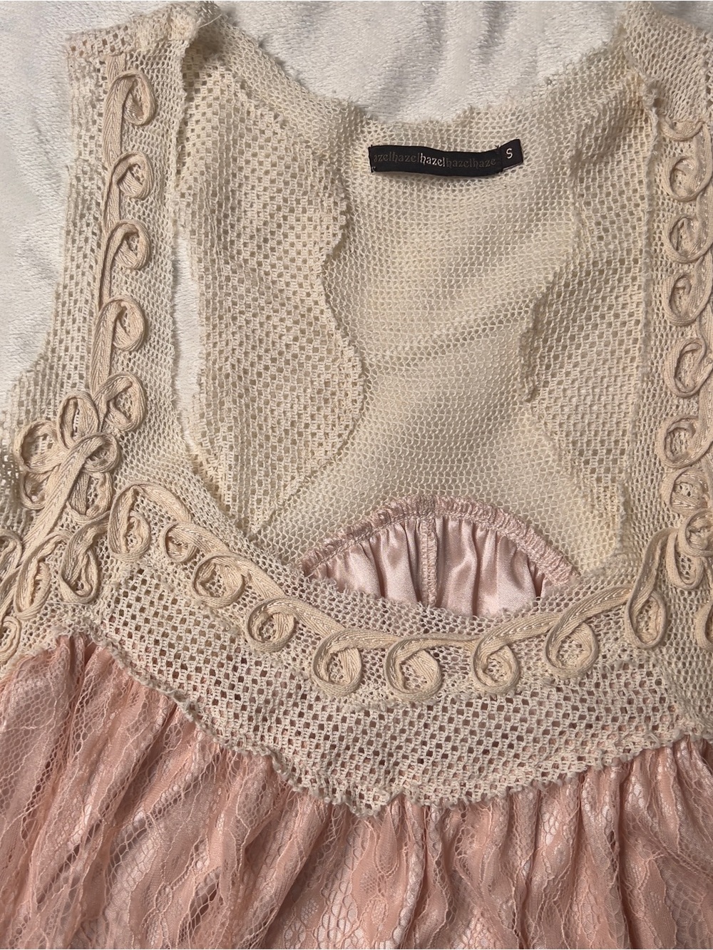 Y2K Hazel Anthropologie Lace & Crochet
Babydoll Tunic, Cottagecore, FairyCore